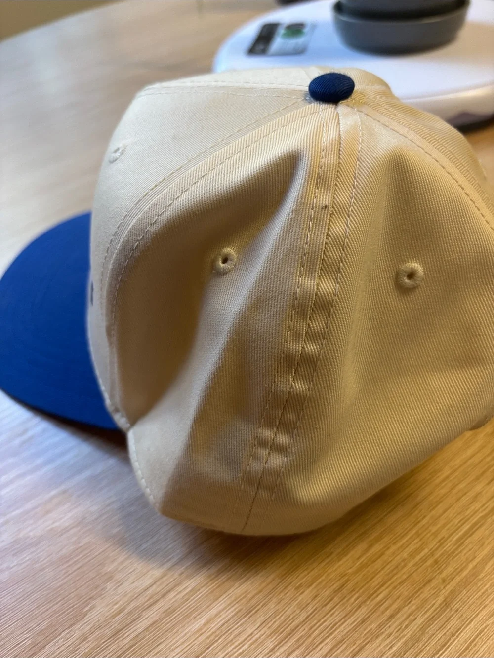 AM I OKAY? Embroidered Two-Tone Kids Cap - Yellow & Navy Megan Moroney